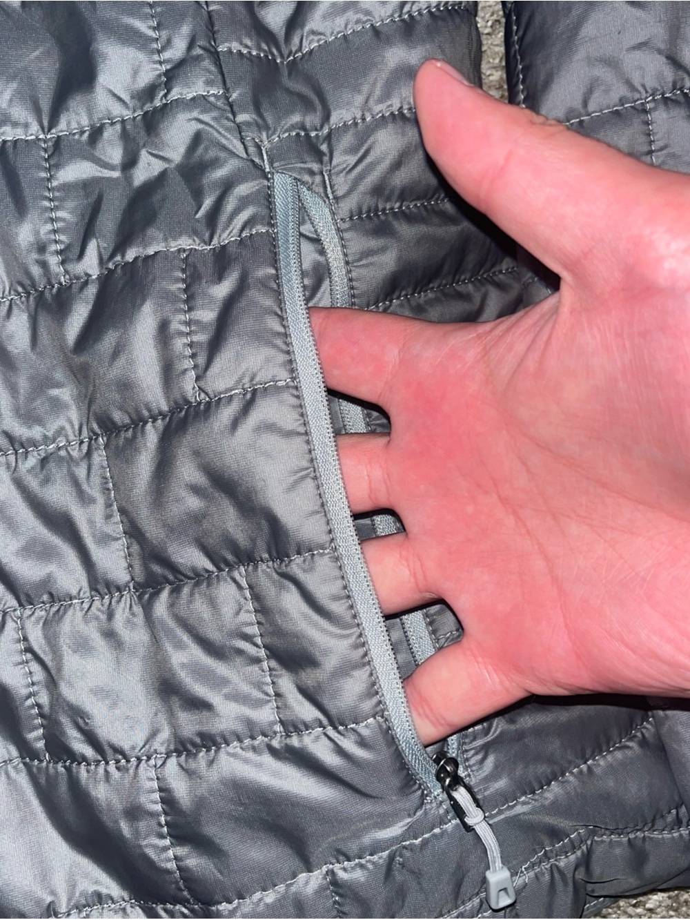 Patagonia Nano Puff Jacket Womens Medium Gray PrimaLoft Insulated Coat Full Zip - Picture 4 of 10